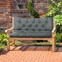 OUTSUNNY Garden Bench Cushion 2 Seater Swing Chair Seat Pad for Indoor & Outdoor Use in Dark Grey