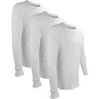 THMO Men's 3 Pack Thermal Underwear Top | Winter Base Layer Long Sleeve Top in White | Size: Medium