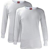 Heat Holders Men's 2 Pack Long Sleeve Thermal Top for Winter in White | Size: 2XL
