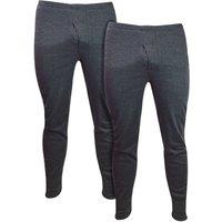 Heat Holders Men's 2 Pack Thermal Long Johns for Winter in Grey | Size: Medium