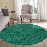 Desire Rugs Modern Elegant Soft Shaggy Rug for Living Rooms - Stylish Area Rugs in Emerald | Size: 120 cm diameter