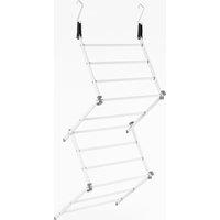 OHS Over Door Clothes Airer Utility Caravan Towel Clothes Drying Rack Hanger Compact in White
