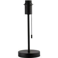 Happy Homewares Traditional & Classic Table Lamp Base with Pull Cord Switch in Black