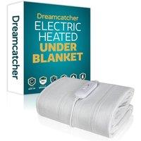 Dreamcatcher King Electric Blanket Heated Bed Under Blanket Polyester Detachable Control 3 Heat Settings in White