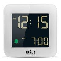 Braun Digital Travel Alarm Clock in White