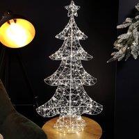 Samuel Alexander 90cm Light Up Christmas Tree Silhouette Decoration with 300 Warm White LEDs