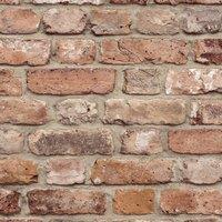 Grandeco Industrial Rustic Realistic Brick Smooth Wallpaper in Terracotta