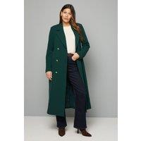 Wallis Women's Double Crepe Trench Coat in Green | Size: 18
