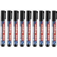 Edding 360 BULLET TIP BLACK WHITEBOARD MARKERS - Single 9 Packs