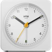 Braun Classic Analogue Alarm Clock in White