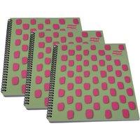 Europa Splash A4+ Notepad Wirebound 160 Pages 80gsm F S C Paper Ruled Pink - 3