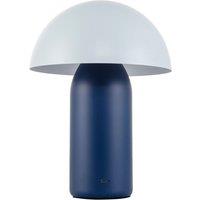 Happy Homewares Modern Rechargeable Mushroom Table Lamp with Touch Dimmer Button in Midnight | Size: 14 inches
