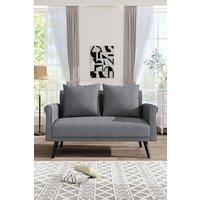 Modern Upholstered Loveseat with Curved Arms