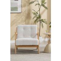 Living and Home Mid-century Modern Armchair in White
