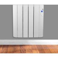 Futura 600W Oil Filled Electric Radiator Wall Panel Heater 24/7 Timer in White