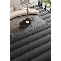 Living and Home 20Pcs 50x50cm Gradient Stripe Carpet Tiles with Asphalt Backing in Dark Grey | Size: 50x50 cm