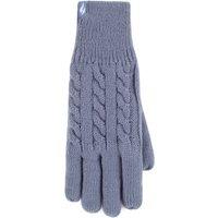 SOCKSHOP Heat Holders Women's 1 Pair Willow Cable Gloves in Blue | Size: Medium/Large