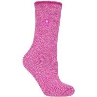 SOCKSHOP Heat Holders Women's 1 Pair 2.9 TOG Merino Wool Socks in Pink | Size: 4-8