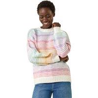 Roman Women's Rainbow Stripe Knit Jumper | Size: 14