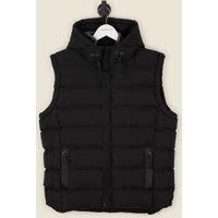 Larsson & Co Men's Sigvard - Hooded Puffer Gilet in Black | Size: XL