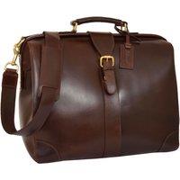 Real Leather Doctor Bag Cross Body Briefcase Bag Cortex Brown