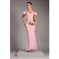 Coast Women's Volume Sleeve Scuba Maxi Dress in Blush | Size: 14