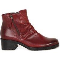 Gabor Women's 'Jenna' Heeled Ankle Boots in Dark Red | Size: 5.5