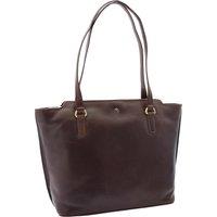 House of Leather Women's Womens Real Leather Shoulder Bag Large Size Handbag Greenland Chestnut in Brown