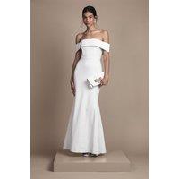 Coast Women's Ponte Bardot Maxi Wedding Dress in Ivory | Size: 18