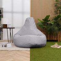 icon Recliner Indoor Outdoor Bean Bag Khaki Bean Bag Chair in Light Grey