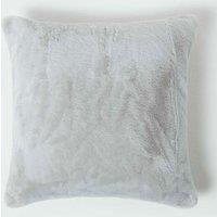 Homescapes Soft Touch Faux Fur Cushion 46 x 46 cm in Grey