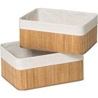 Orsina Set Of Two Kankyo Bamboo Storage Boxes in Natural