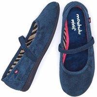 Moshulu 'Mini Banoffee' Colourful Ballet Slippers in Indigo | Size: Infant 11