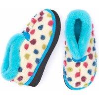 Moshulu 'Mini Bo' Short Spotty Bootie Slippers in White | Size: Infant 11