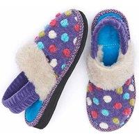 Moshulu 'Mini Malia' Spotty Mule Slippers in Violet | Size: Infant 13