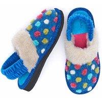 Moshulu 'Mini Malia' Spotty Mule Slippers in Cobalt | Size: Infant 13