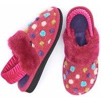 Moshulu 'Mini Malia' Spotty Mule Slippers in Pink | Size: Infant 11