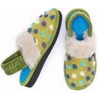 Moshulu 'Mini Malia' Spotty Mule Slippers in Lime | Size: Infant 13