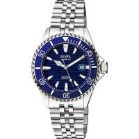 Gevril Men's Chambers Swiss Automatic SW200 Blue dial, Stainless Steel Watch in Silver