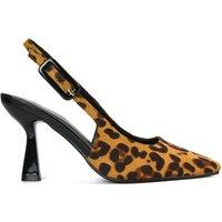 XY London Women's 'Betty' Stiletto High Heel Shoes With Slingbacks in Brown | Size: 5