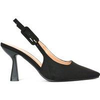 XY London Women's 'Betty' Stiletto High Heel Shoes With Slingbacks in Jet Black | Size: 4