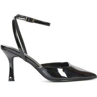 XY London Women's 'Lacey May' Strappy Stiletto High Heel Pointed Toe Pumps Shoes in True Black | Size: 5