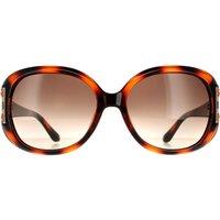 Salvatore Ferragamo Women's Oval Tortoise Brown Gradient Sunglasses