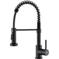 Appaso Kitchen Tap Matt-Black with Pull Out Spray 360 Degrees Swivel in Black