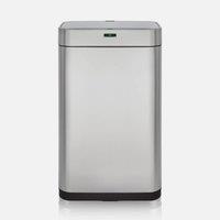 Tower Square Sensor Bin, Rectangular, Large Capacity 75L, Steel, T838001S in Metallics