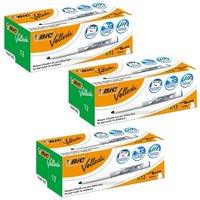 Bic Velleda 1741 Whiteboard Drywipe Markers Green - Box of 12 - 3 Packs