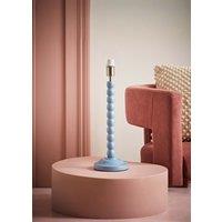 ValueLights Bobbins Powder Blue Table Lamp Base Light in Pale Blue