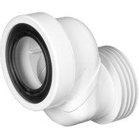 McAlpine WCLO-6 Offset WC Connector 6cm | Durable ABS Construction | Ideal for Misaligned Toilet Pan Installations | Easy Fit Design in White
