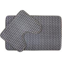 Orsina Soak Bath Mat Set in Dark Grey