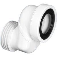 McAlpine WCLO-8 Offset 8cm WC Connector in ABS in White